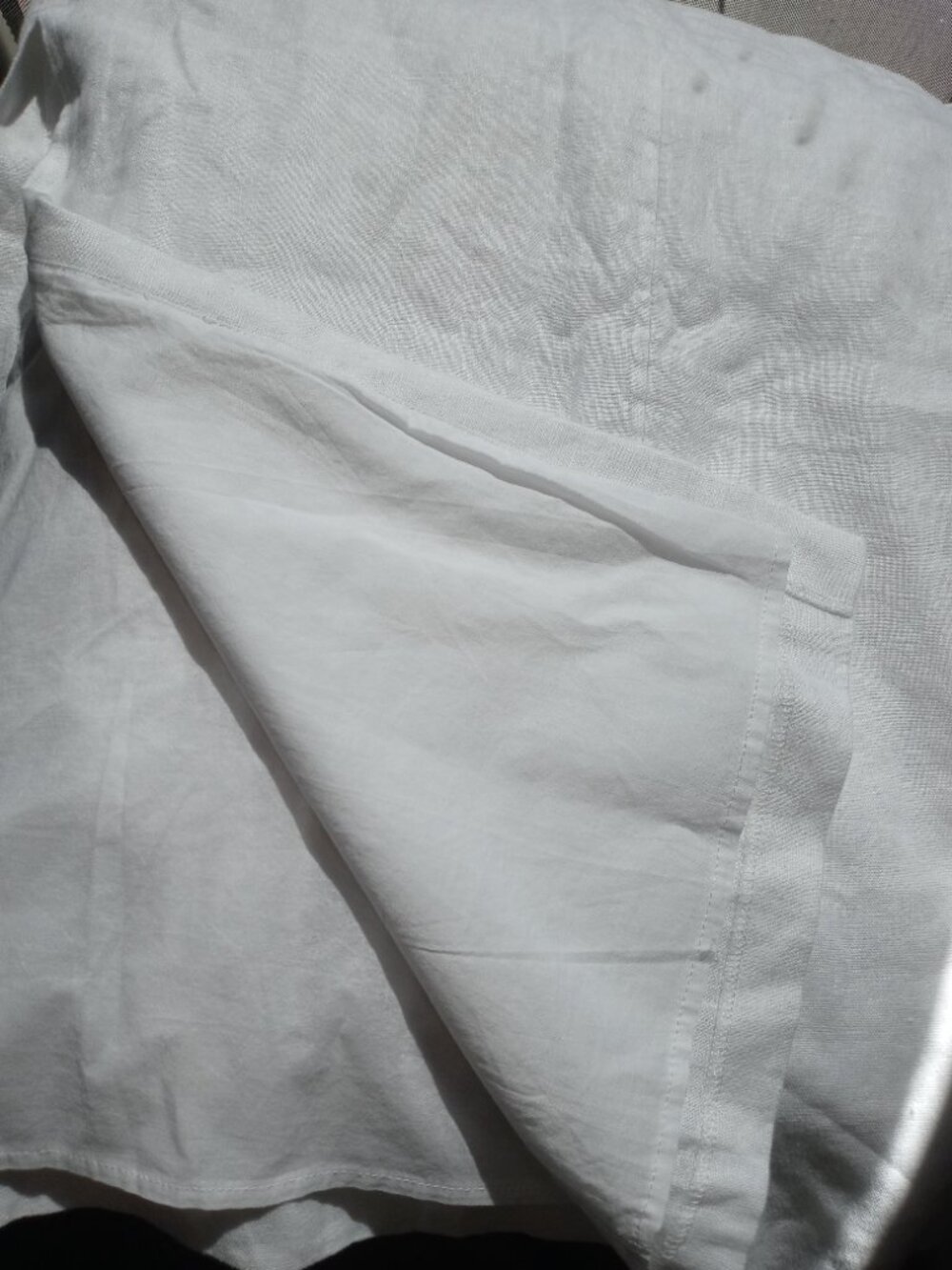 ABERCROMBIE & FITCH linen collection midi dress with side slit in white (S) - Picture 10 of 16